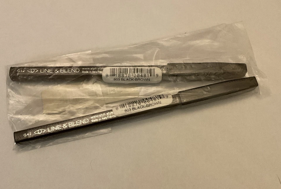 Lot/2 STYLI-STYLE LINE & BLEND Eyeliner  803 Black Brown New/Sealed - Image 1 of 3
