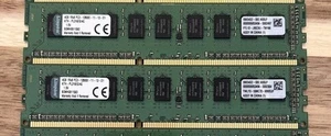 Kingston 8GB 2x4GB DDR3 Server Ram - PC3 - 12800E - ECC - Picture 1 of 2