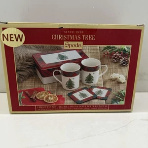 Spode Blech Tassen Untersetzer Weihnachten Urlaub Geschirr Deko - Bild 1 von 2