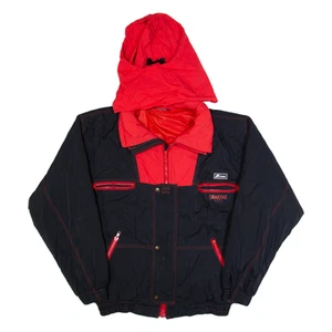 K-WAY Mens Bomber Jacket Black Hooded L - Picture 1 of 6