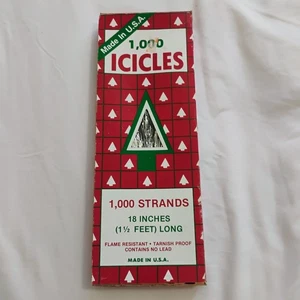 Vintage Rauch Industries Tinsel Icicles New Unopened Sealed Christmas Decor - Picture 1 of 4