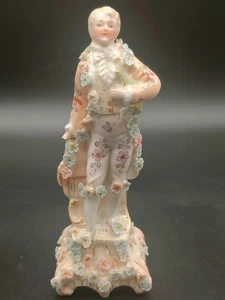 💐 Vintage Dresden-Style Porcelain Figurine – Rococo Gentleman c.1930s–1950s - Picture 1 of 13