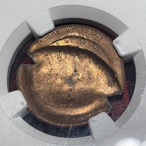 2000 lincoln cent error Double Struck Obverse Indent Ngc Ms65 Red Free Shipping - Picture 1 of 15