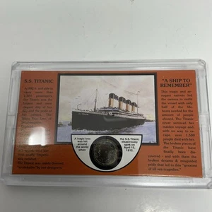 TITANISCHE GEDENKMÜNZE 1912 mit einem antiken Nickel von 1912V im Kunststoffetui - Bild 1 von 6