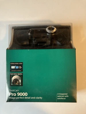 Logitech QuickCam Pro 9000 Web Cam, Carl Zeiss Optics 2-megapixel webcam & guide - Image 1 of 4