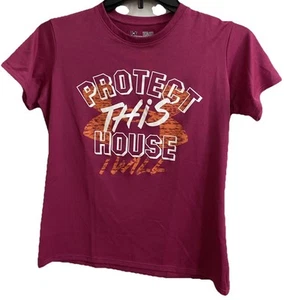 Under Armour Heatgear Loose Youth Size M Pink Graphic Shirt Short Sleeves Logo - Picture 1 of 12