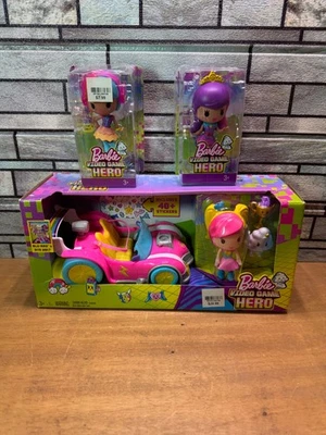 3 x лот Барби видео игры герой автомобиля автомобиля и фигурки, Бесплатная ежедневная доставка! - Изображение 1 из 4