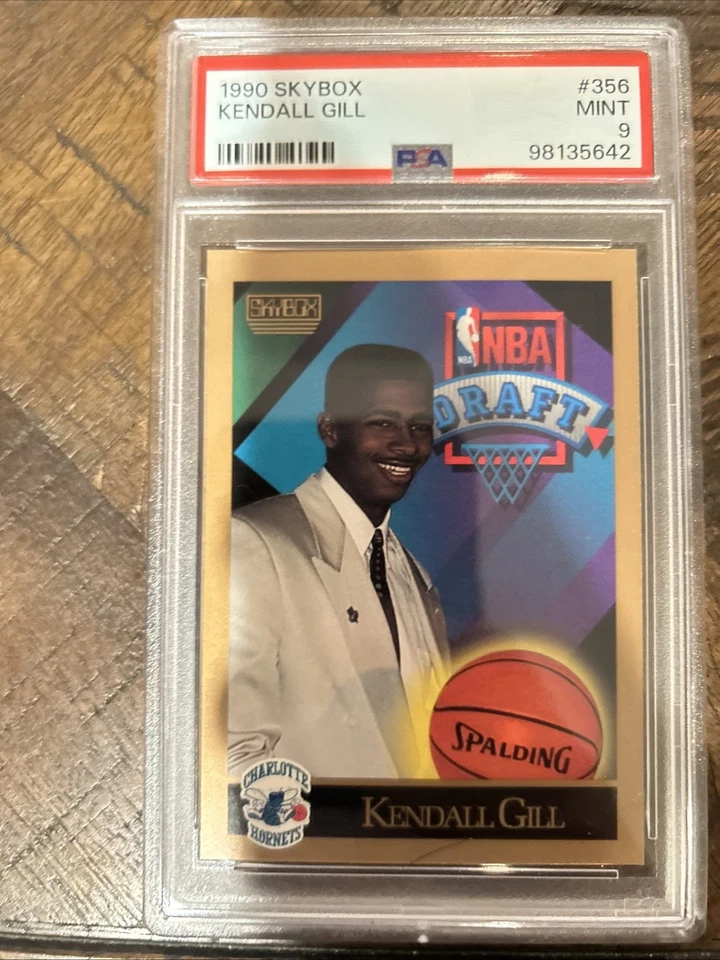 1990-91 Skybox Kendall Gill #356 (RC) PSA 9 Mint - Image 1 of 2