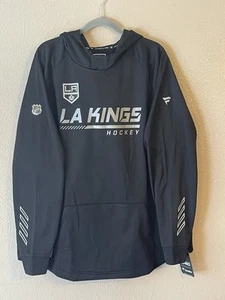 Men’s 2XL NWT Los Angeles Kings Fanatics Authentic Pro Locker Room Hoodie Black - Picture 1 of 10