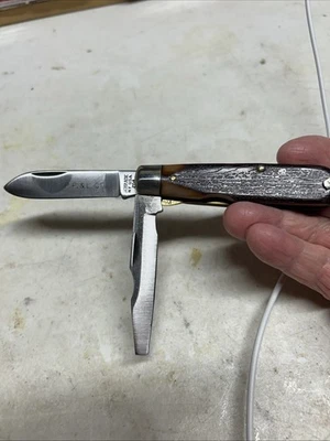 Schrade Walden NY USA Vintage 204 Stainless Electrician’s Knife - Image 1 of 4