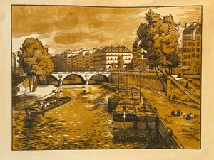 Paul Emile Colin, le pont St Michel, vers 1910. - Imagen 1 de 1