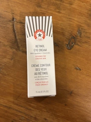 NEW, FIRST AID BEAUTY FAB RETINOL EYE CREAM SQUALANE + CERAMIDES SENSITIVE SKIN - Image 1 of 3