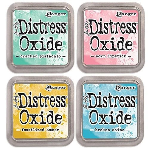 NUEVO Ranger Tim Holtz Distress Oxide 4 almohadillas de tinta - pasteles - colores primavera Foto 1 de 1