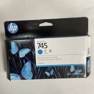 HP 745 Cyan Ink Cartridge F9j97A do DesignJet Z5600 - Zdjęcie 1 z 3