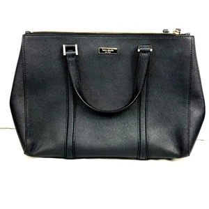 Kate Spade Matching Black Leather Tote and matching Zip-around Wallet Vintage - Picture 1 of 12