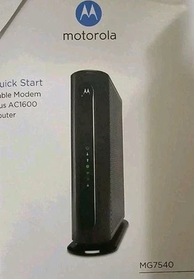 Motorola MG7540 16x4 Cable Modem Plus AC1600 Wi-Fi Router DOCSIS Renewed - Image 1 of 4