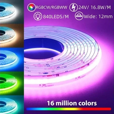 5-20M COB LED Streifen RGBW/RGBCCT Lichtband Stripe Lichterkette Selbstklebend - Bild 1 von 4