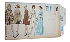 Vogue 7632 Sewing Pattern Ladies Maternity Size 12 Envelope Damage 1960 Era - Picture 1 of 12
