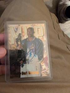 1997-98 Bowman's Best - Karl Malone #KM Certified Autographs MVP (AU) - Picture 1 of 2