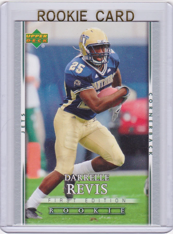 Darrelle Revis 1st Edition ROOKIE FOOTBALL CARD Jets NY RC 2007 Upper Deck LE - Image 1 of 1