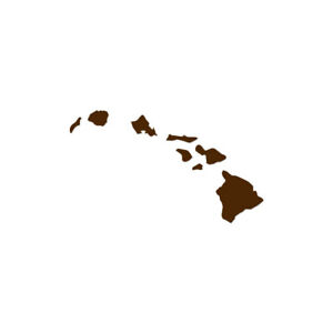 Hawaiian Islands Hawaii - Decal Sticker - Multiple Color & Sizes - ebn355