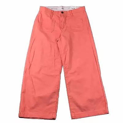 Pantalones St Johns Bay para mujer 10 melocotón tiro alto pierna ancha recortados nuevos con etiquetas Foto 1 de 4