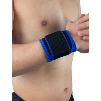 Men Elastic Wristband Adjustable Weightlifting Sports Fitness Running Support  - Image 1 of 4