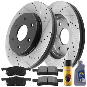 Rear Brake Rotors Ceramic Brake Pads Fits 09 2010-2017 Chevrolet Traverse G7 - Imagen 1 de 5