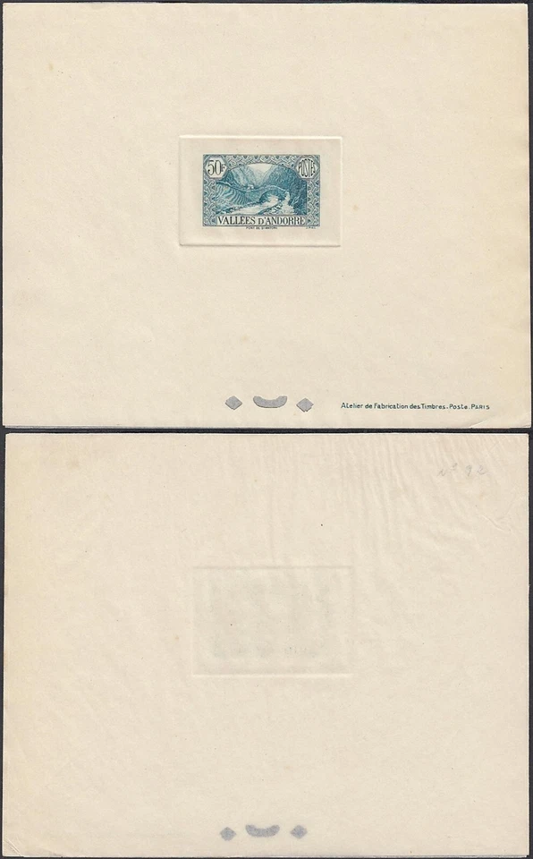 Andorra 1943- Andorra Francesa-Mi Nº: 94. Prueba de lujo..(EB) AR-00843 Foto 1 de 1