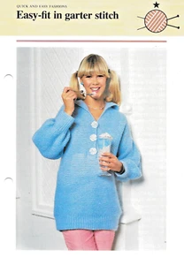 Original Knitting Pattern - Ladies Woolly Jumper Sweater Top - Picture 1 of 1