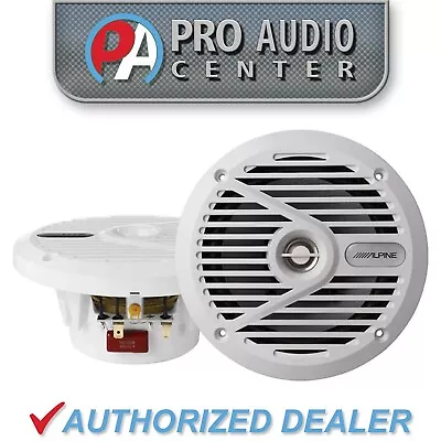 SPS-M601W Alpine  6.5" Inch Coaxial 2-Way Marine Waterproof Speakers 35W RMS - Image 1 of 4