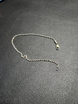 14Kt White Gold Genuine Bezel Bracelet With Clasp 7” - Image 1 of 4