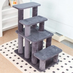 Dog Stairs Cat Scratching Post Cats Climbing Multi-Step Pet Stairs for Beds Sofa - Picture 1 of 25