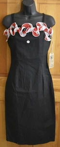 Lucky Thirteen Pencil / Wiggle dress Pinup Rockabilly Size Large - Picture 1 of 2