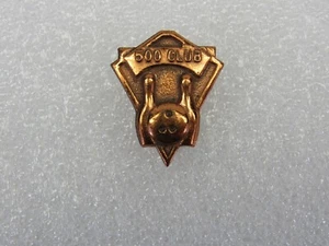 Vintage 60er Jahre 500 Club Bowling League Award Anstecknadel goldfarben Typ 2 - Bild 1 von 2