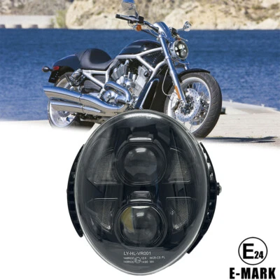 Faro LED Fari Anteriori DRL Basso/Alto Beam Per Harley VRSCAW V-Rod 2002-2017 - Immagine 1 di 4