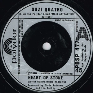 Suzi Quatro - Heart Of Stone (7" Single) - 45RPM - VG/Generic - Picture 1 of 2
