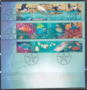 Christmas Is. Scott 412 FDC - Marine Life - Picture 1 of 1