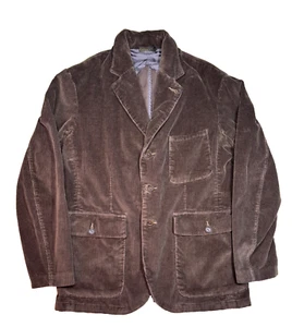 RRL Ralph Lauren Hombres Blazer Talla Grande Doble RL Marrón Pana Abrigo Chaqueta - Imagen 1 de 11