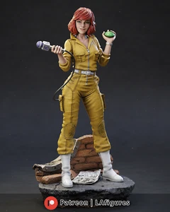 April O'Neil, 205mm Resin Model Kit bemalt 3d gedruckt GK Statue Figur - Bild 1 von 11
