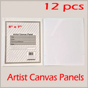 12 pcs 5" x 7" Blank Artist Canvas Panel Panels Board Art Drawing 13cm x 18cm - Picture 1 of 11