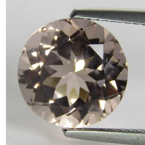 5.12Cts Excellent 100% Natural Peach Color Morganite Round Cut 11mm Gem - Picture 1 of 8