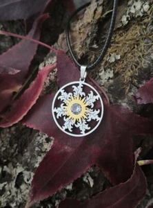 EGUZKILORE 25mm colgante FLOR SOL circon amuleto MUJER Basque LIVE idea regalo - Imagen 1 de 6