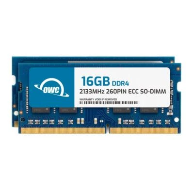 OWC 32GB (2x16GB) DDR4 2133MHz 2Rx8 ECC Unbuffered SODIMM 260pin Memory RAM - Image 1 of 4