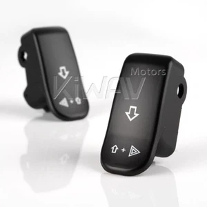KiWAV turn signal switch extension button black (ABS) fits Harley bike 1996~2015 - Picture 1 of 5