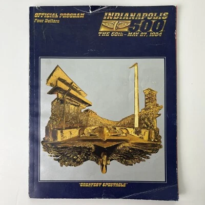 1984 Indianapolis 500 Program Pontiac Fiero Rick Mears Pennzoil Team Vintage - Image 1 of 3