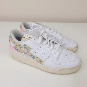 Adidas X Disney Forum Low Trainers UK 5 White Bambi Floral Leather Sneakers - Picture 1 of 19