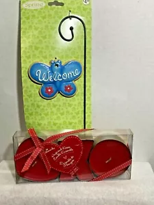 Set Regalo San Valentino XOX Baci Abbracci Candele Cuore Amore Giardino Farfalla Blu - Foto 1 di 7