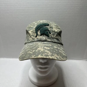 Michigan State Spartans Sombrero/Gorra Ajustable Verde/Camuflaje Marca FORTY SEVEN - Imagen 1 de 16