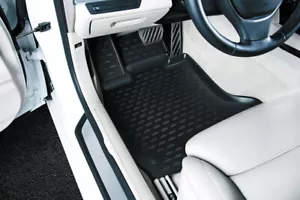 Tappetini per pavimento auto in gomma su misura vassoio 3D resistente per FORD RANGER D CAB 2019 ON - Foto 1 di 5